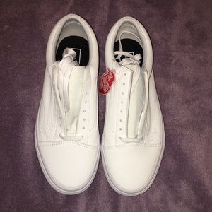 White leather vans